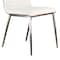 Armen Living Cafe Brushed Stainless Steel Dining Chair in White Faux Leather with Walnut Back, PK2 LCCACHWHB201 - alternate 4